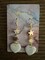 Gold-plated handmade drop earrings with mother-of-pearl heart pendant product 2